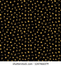 Seamless pattern for Christmas with elements Christmas. Beautiful pattern for a luxurious gift wrapping paper, t-shirts, greeting cards. Merry Christmas background. Vector illustration.