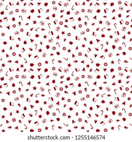 Seamless pattern for Christmas with elements Christmas. Beautiful pattern for a luxurious gift wrapping paper, t-shirts, greeting cards. Merry Christmas background. Vector illustration.