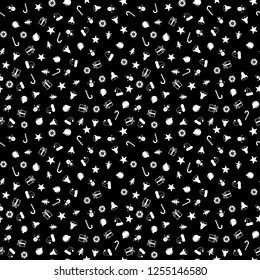 Seamless pattern for Christmas with elements Christmas. Beautiful pattern for a luxurious gift wrapping paper, t-shirts, greeting cards. Merry Christmas background. Vector illustration.