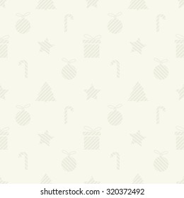 Seamless pattern with Christmas elements, vector illustration