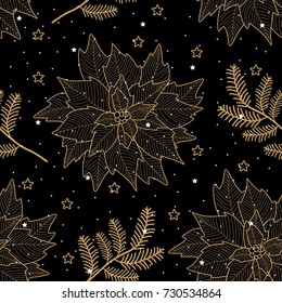 Seamless pattern with Christmas elements. Vector illustration.