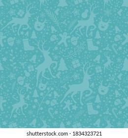 Seamless pattern with Christmas elements. Wrapping paper. Vector