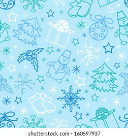 seamless pattern Christmas Figures