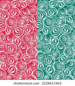 Seamless pattern of Christmas Fun Swirls