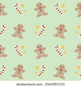 Seamless pattern of Christmas, Gift box, other Vector graphics.