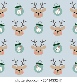 Seamless pattern of Christmas, Gift box, other Vector graphics.
