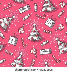 Seamless pattern for Christmas holidays design.