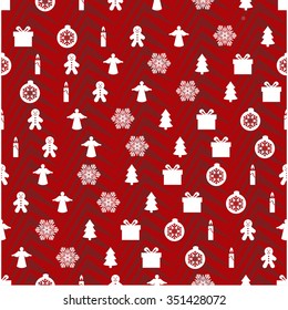 Seamless pattern with Christmas icon  for wrapping paper pattern / Christmas seamless pattern