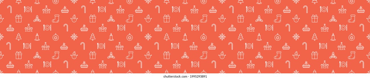 Seamless pattern with Christmas icons