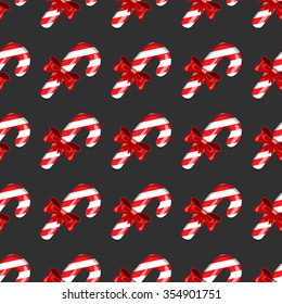 Seamless pattern with christmas lollipop. Christmas illustration.
