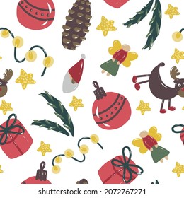 Seamless pattern christmas mood illustration