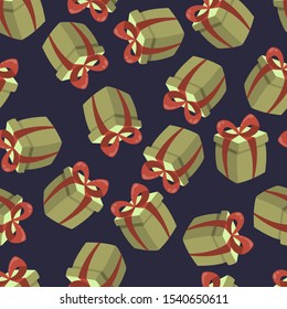 Seamless pattern for christmas, new year, birthday Festive pattern for fabric, wrapping paper