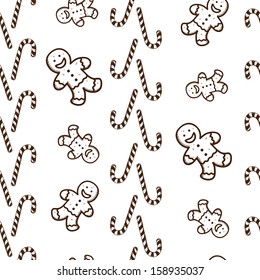Seamless pattern of Christmas and New year objects. Holiday design concept