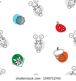 seamless pattern for christmas and new year.