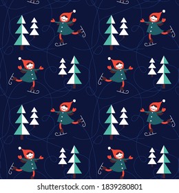 Patrón sin problemas con la ilustración de Navidad o Año Nuevo. Fondo para envoltura de regalo o diseño de tela.