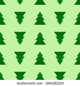 Seamless pattern for Christmas and New Year packaging. Vector illustration Seamless background with cute fir trees. Celebration Icons for design.