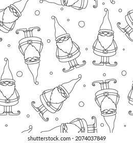 patrón impecable con muñecas de Navidad y Año Nuevo para textiles, texturas y antecedentes simples. Diseño de vectores.
