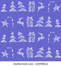 Seamless pattern, Christmas, New Year, vector