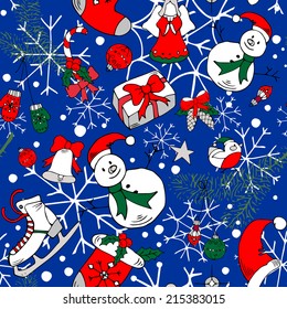 Seamless pattern, Christmas, New Year, vector