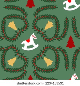seamless pattern christmas and new year background