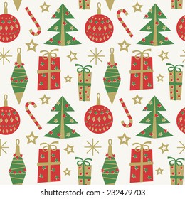 Seamless pattern for Christmas and New Year events.  Vector illustration. 