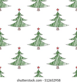 Seamless pattern for Christmas and New Year. Sketch. Modern design.