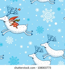 Seamless Pattern. seamless Christmas pattern .seamless pattern with New Year's.Winter. Deer.