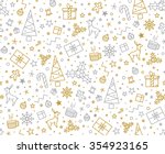 Seamless pattern for Christmas on a white background with gold elements Christmas. Beautiful pattern for a luxurious gift wrapping paper, t-shirts, greeting cards 2016