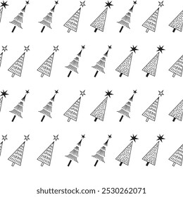 Patrón sin fisuras para Navidades sobre un fondo blanco con Navidades de Elementos. Hermoso patrón para un papel de regalo de lujo, camisetas, tarjetas de felicitación.