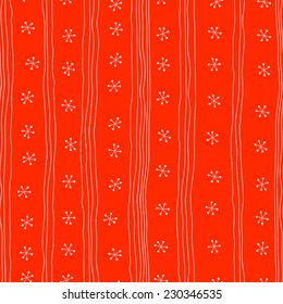 Seamless pattern. Christmas ornament with snowflake. Holiday background