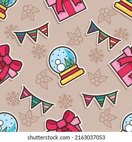 Seamless pattern Christmas party pattern