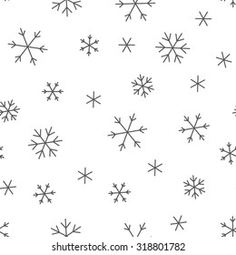 Seamless pattern with Christmas snowflakes