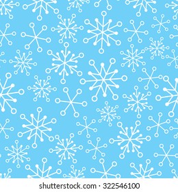 Seamless pattern with Christmas snowflakes