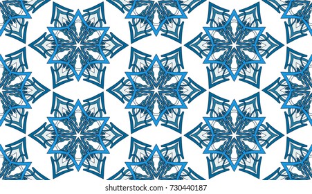 Seamless pattern. Christmas snowflakes.