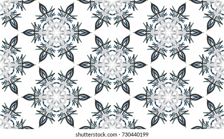 Seamless pattern. Christmas snowflakes.