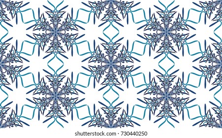 Seamless pattern. Christmas snowflakes.