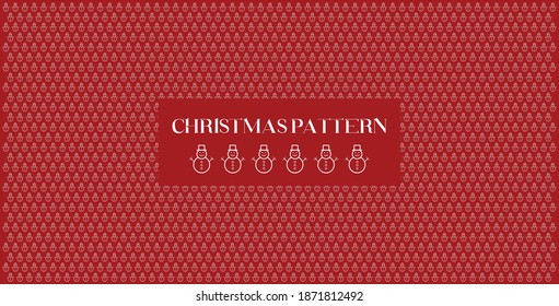 Seamless Pattern of Christmas with SnowMan 