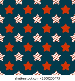 seamless pattern with christmas stars.