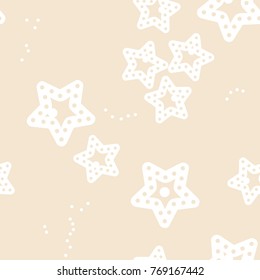 Seamless pattern with Christmas stars