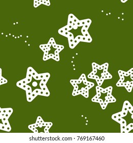 Seamless pattern with Christmas stars