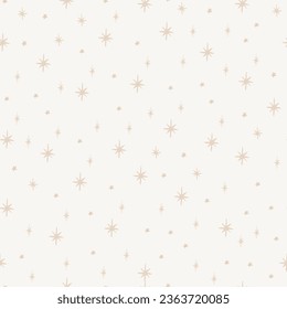 Patrón sin inconvenientes con elementos neutrales de las Estrellas de Navidad. Impresión textil o de papel pintado, papel envolvente o impresiones.
