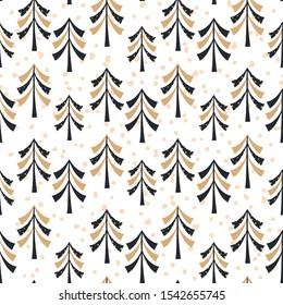 Seamless pattern with Christmas stylized trees. Christmas. New Year. Vector