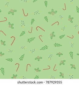 A seamless pattern from the Christmas symbols