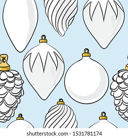 Seamless pattern with christmas toy. Wrapping paper, fabric, cover