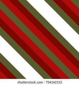Seamless Pattern in Christmas Traditional Colors, Straight Diagonal Thin Line Abstract Background, Striped Geometric Ornament, Vector Parallel Slanting, Oblique Lines Texture