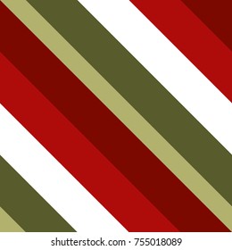 Patrón sin soldadura en Navidad Colores tradicionales, Línea delgada diagonal recta Fondo abstracto, Ornamento geométrico a rayas, Esloramiento paralelo vectorial, Textura de líneas oblicuas