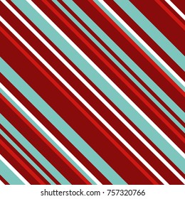 Seamless Pattern in Christmas Traditional Colors, Straight Diagonal Thin Line Abstract Background, Striped Geometric Ornament, Vector Parallel Slanting, Oblique Lines Texture