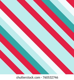 Seamless Pattern in Christmas Traditional Colors, Straight Diagonal Thin Line Abstract Background, Striped Geometric Ornament, Vector Parallel Slanting, Oblique Lines Texture