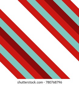 Seamless Pattern in Christmas Traditional Colors, Straight Diagonal Thin Line Abstract Background, Striped Geometric Ornament, Vector Parallel Slanting, Oblique Lines Texture