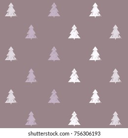 Seamless pattern with christmas tree 